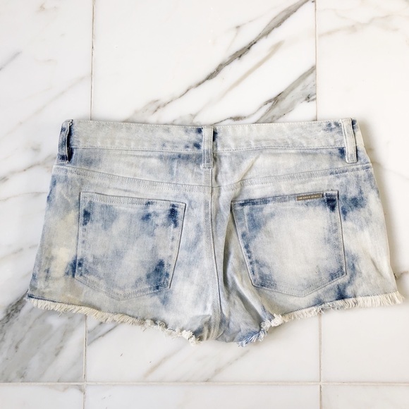 MICHAEL KORS COLLECTION Acid Wash Denim Shorts - Picture 2 of 3